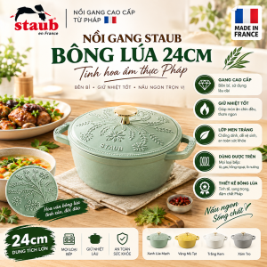Nồi Gang Staub Bông Lúa 24cm