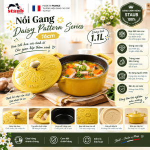 Nồi Gang Staub Daisy Pattern Series 16cm